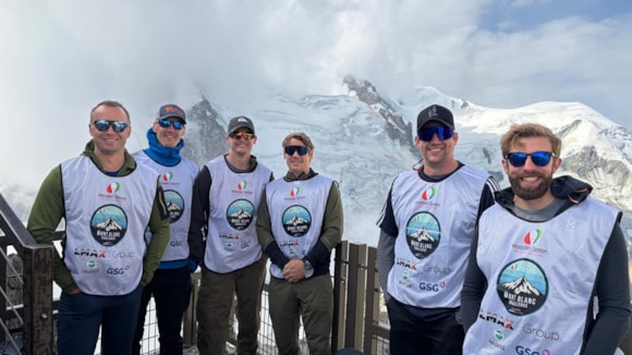 Six Friends Conquer Mont Blanc to Raise Funds for Wooden Spoon and give children the chance to thrive