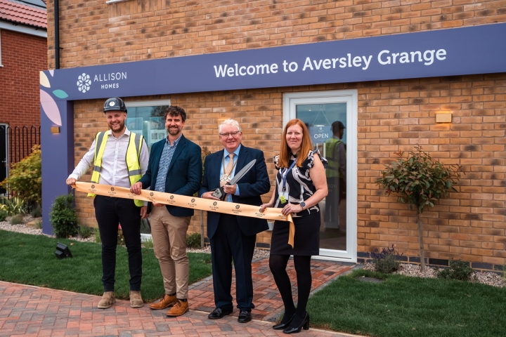 Aversley-Grange-Ribbon-13-l-r-–-Patrick-Deloughery-Adam-Knight-Councillor-Peter-McDonald-and-Charlotte-Barber-scaled.jpg